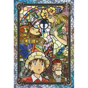 Ghibli - Puzzle effet vitrail "Horloge de Chikyuya"