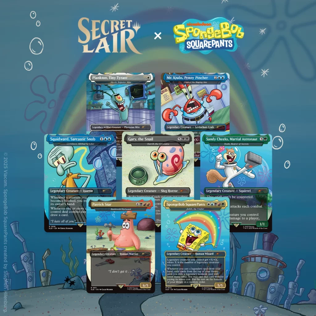 1fb92ce7b67ca95d9b96b24603416b1a_KR_1272_Q90 Secret Lair SpongeBob Legends of Bikini Bottom - EN - Magic | MizouTCG