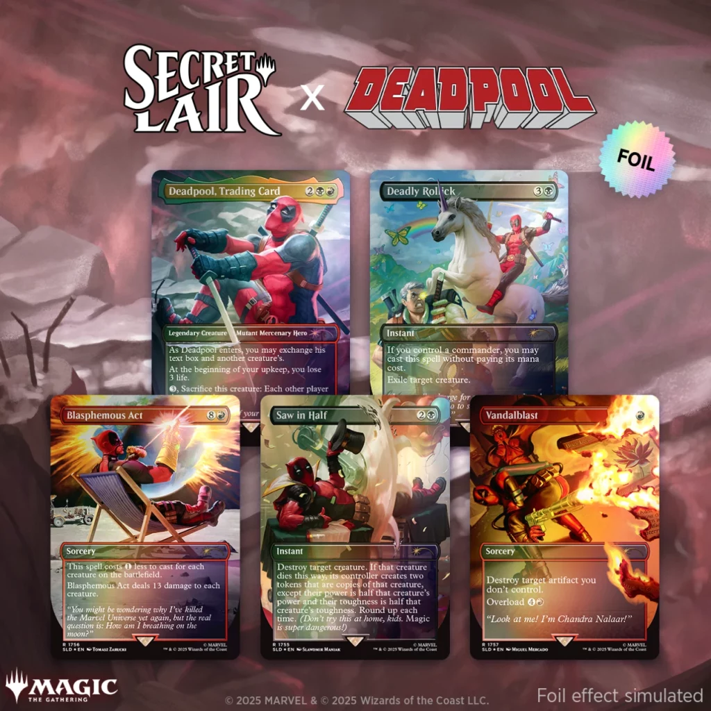 92dcc562ed9819442a33dee4f49e2ede_KR_1272_Q90 Secret Lair Deadpool Foil Edition - EN - Magic The Gathering | MizouTCG