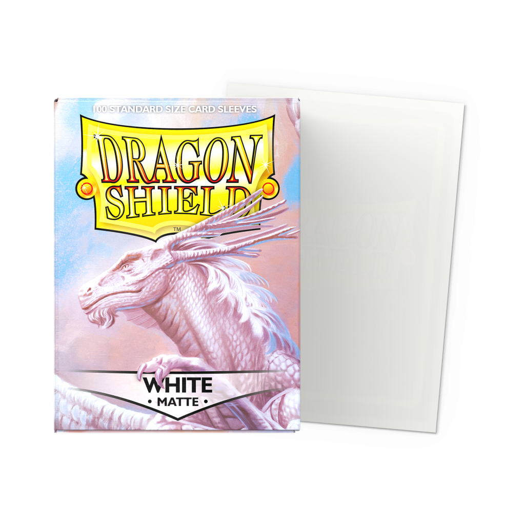 box_sleeve_flat-SQeo--KV Dragon Shield Sleeves Matte White - 100 - Dragon Shield | MizouTCG