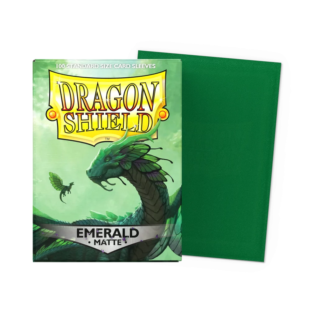 Gallery image for #10711 Sleeves Dragon Shield Emerald Matte - 100 - Dragon Shield - Vue 2 | MizouTCG