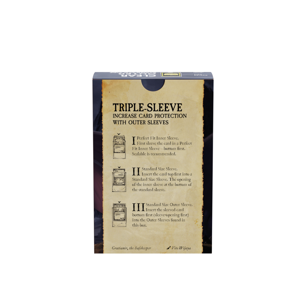 Gallery image for #10717 Sleeves Dragon Shield Clear Matte Outer - 100 - Dragon Shield - Vue 2 | MizouTCG