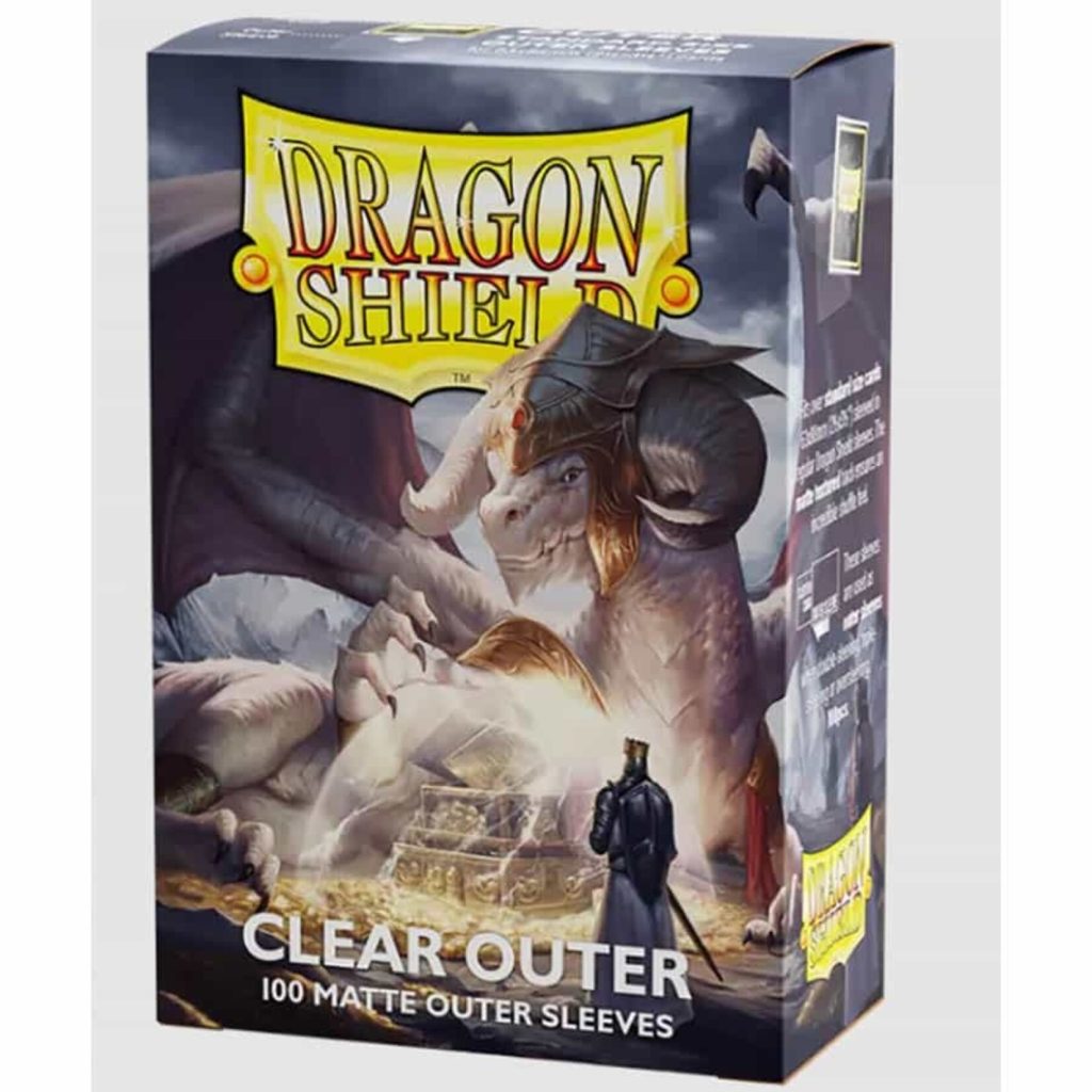Product image for #10717 Sleeves Dragon Shield Clear Matte Outer - 100 - Dragon Shield | MizouTCG