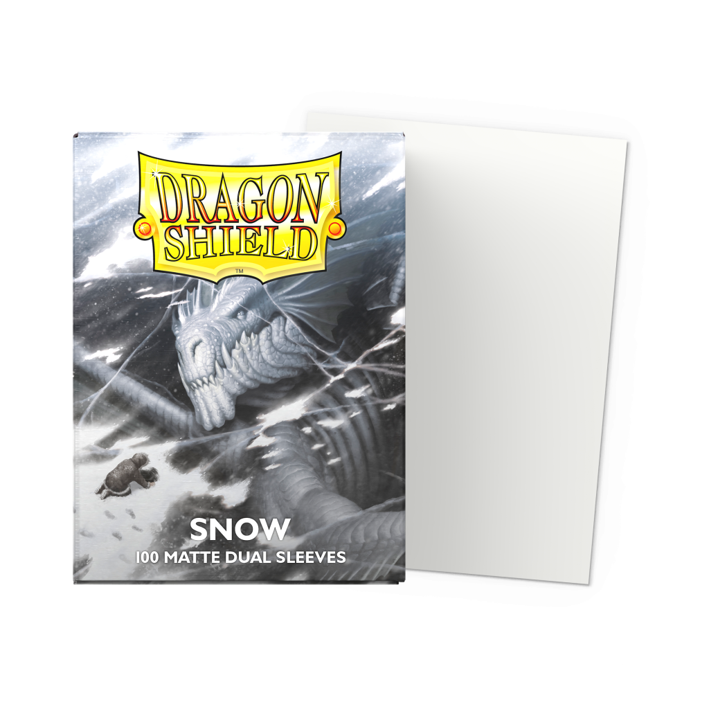 Gallery image for #10718 Sleeves Dragon Shield Snow Matte Dual - 100 - Dragon Shield - Vue 2 | MizouTCG