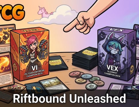Bannière illustrative actualité MizouTCG : Riftbound Unleashed : Vi et Vex en Champion Decks le 8 mai 2026