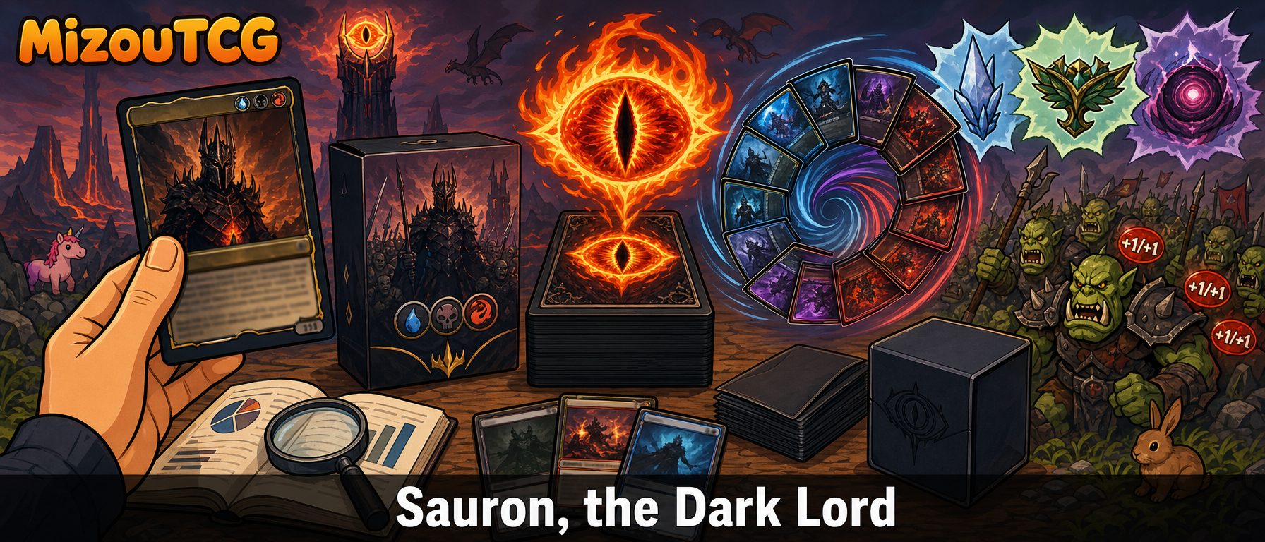 Bannière illustrative actualité MizouTCG : Sauron, the Dark Lord : relancer son précon Commander en 2026