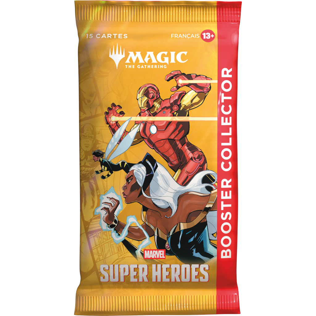 Booster Collector Marvel Super Heroes, paquet de 15 cartes premium, version française - Magic The Gathering