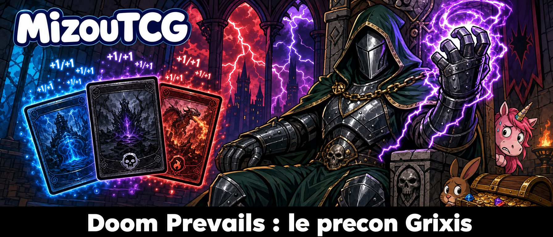 Bannière illustrative actualité MizouTCG : Doom Prevails dévoilé : le précon Grixis de Doctor Doom