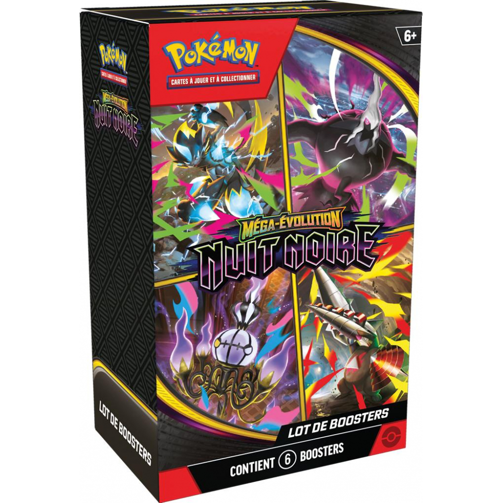Lot de 6 boosters Nuit Noire ME05 - Pokémon