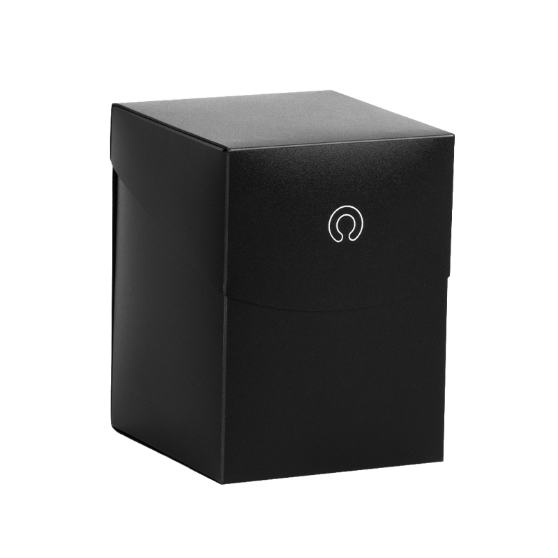 deck-box-100-noir-konix Deck Box 100+ noire Konix, boîte de rangement rigide pour un deck complet de cartes TCG