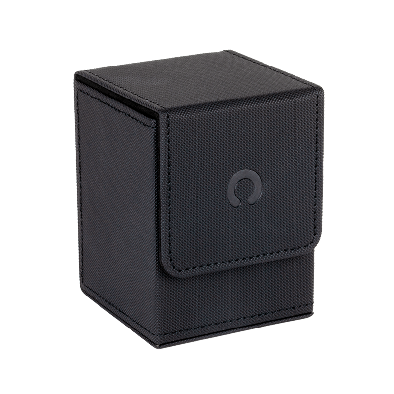 deck-box-premium-noir-konix Deck Box Premium noire Konix, boîte à rabat aimanté et revêtement texturé pour un deck complet