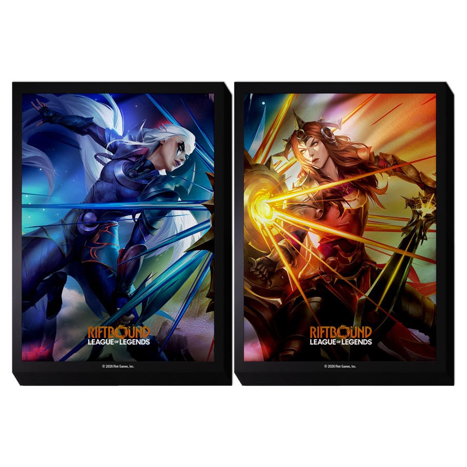 Pack de 100 sleeves Riftbound Vendetta Diana vs Leona