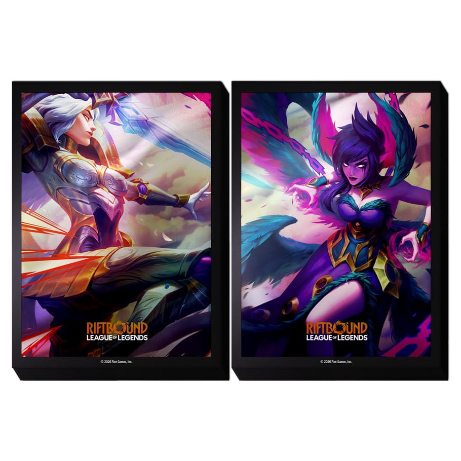 Pack de 100 sleeves Riftbound Vendetta Kayle vs Morgana